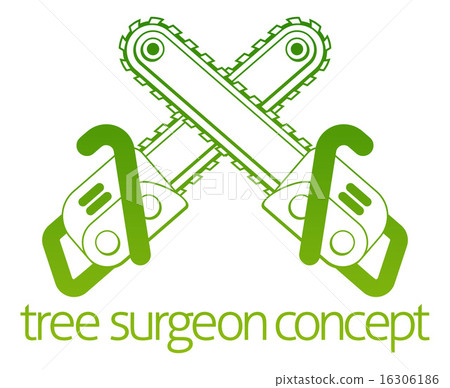 Tree Surgeon Axe Cainsaw Concept Tree Surgeon Axe Cainsaw Concept 16306186