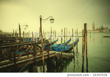 Gondolas at Grand Canal, Venice Gondolas at Grand Canal, Venice 16307036