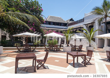 palm trees and tables 16307893