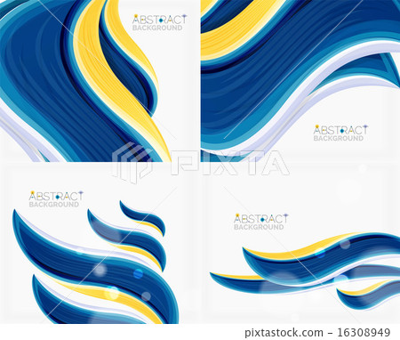 Abstract realistic solid wave background 16308949
