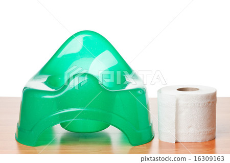 green potty and toilet paper green potty and toilet paper 16309163