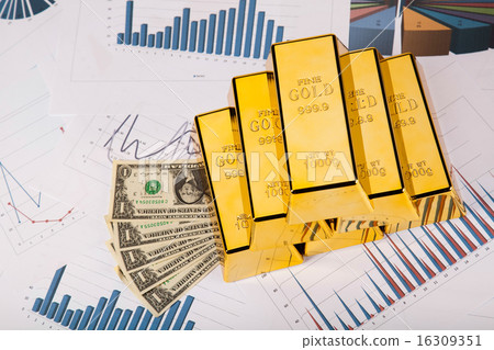 Gold background, ambient financial concept 16309351