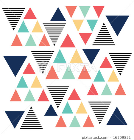 Triangle pattern color variation - Stock Illustration [16309831] - PIXTA