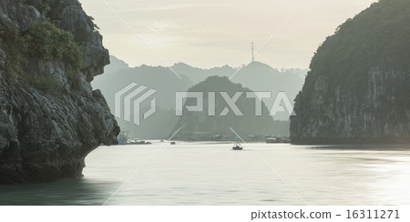 seascape sunset at Halong Bay 16311271