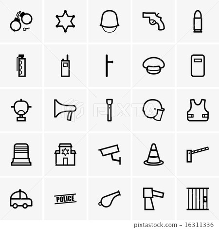 Police icons  16311336