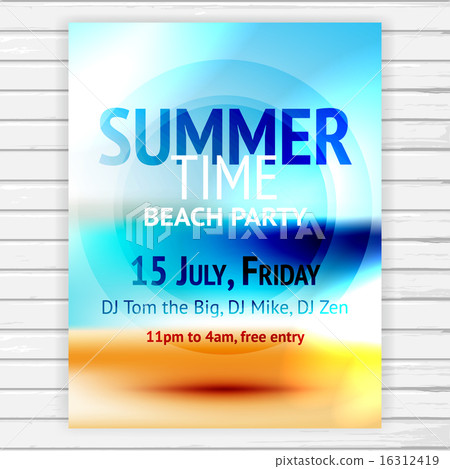 Summer time party flyer Summer time party flyer 16312419