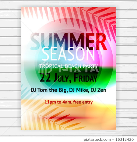 Tropical summer party flyer Tropical summer party flyer 16312420