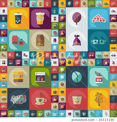 Flat modern design with shadow icon coffee Flat modern design with shadow icon coffee 16313190
