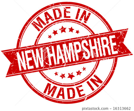 made in New Hampshire red round vintage stamp made in New Hampshire red round vintage stamp 16313662