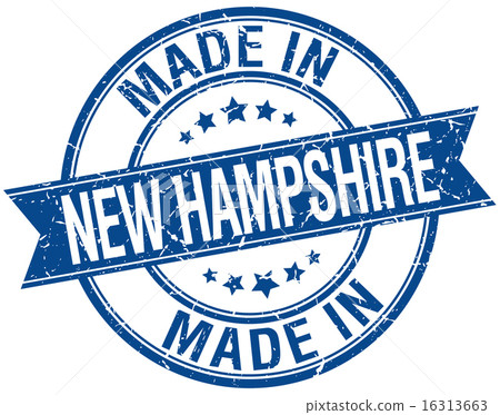 made in New Hampshire blue round vintage stamp made in New Hampshire blue round vintage stamp 16313663