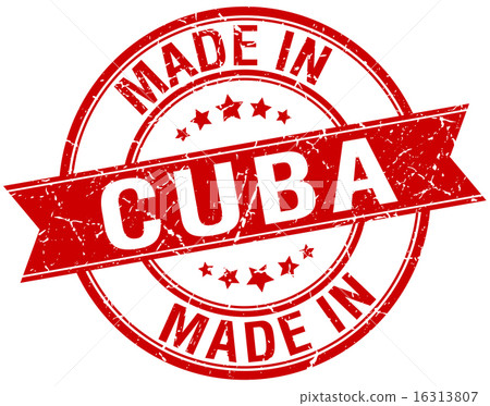 made in Cuba red round vintage stamp made in Cuba red round vintage stamp 16313807
