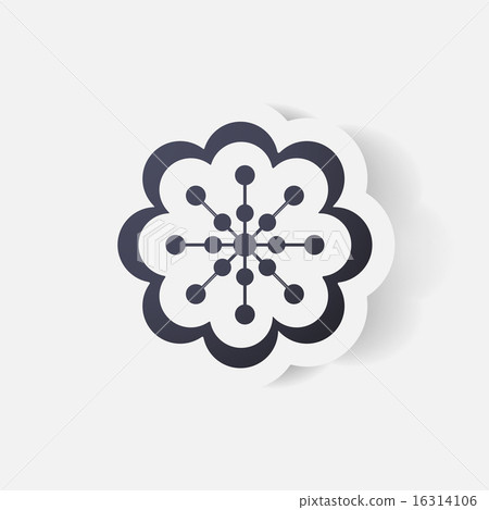 Realistic paper sticker: flowers. camomile Realistic paper sticker: flowers. camomile 16314106