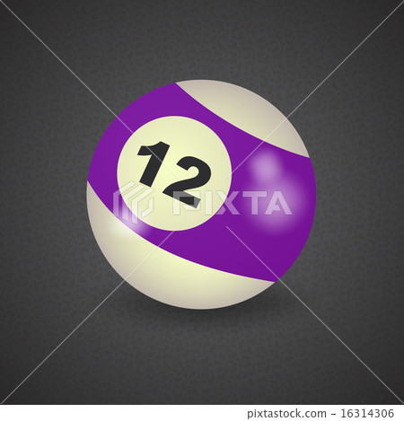 set of billiard balls, billiards, American ball number 12 set of billiard balls, billiards, American ball number 12 16314306