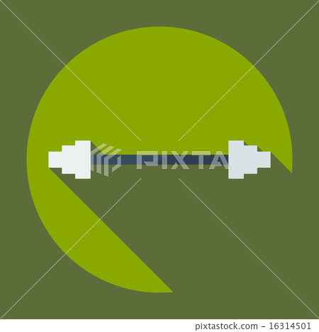 Flat modern design with shadow icon barbell Flat modern design with shadow icon barbell 16314501