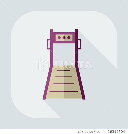 Flat modern design with shadow icon treadmill Flat modern design with shadow icon treadmill 16314504