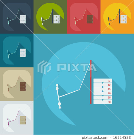 Flat modern design with shadow icon trainer - Stock Illustration ...