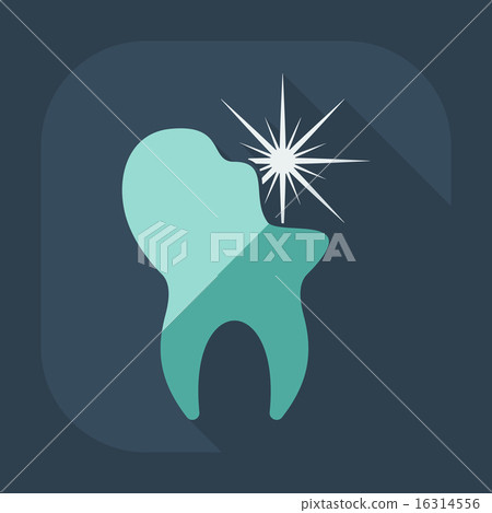 Flat modern design with shadow icons tooth - Stock Illustration ...