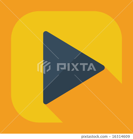 Flat modern design with shadow icon player - Stock Illustration ...