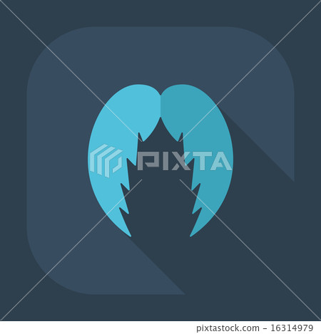 Flat modern design with shadow icon mustache 16314979