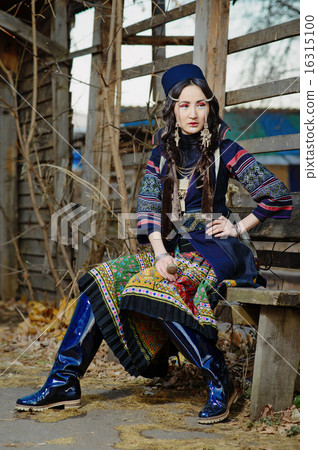 Young Girl in National Vietnam Costume Young Girl in National Vietnam Costume 16315100