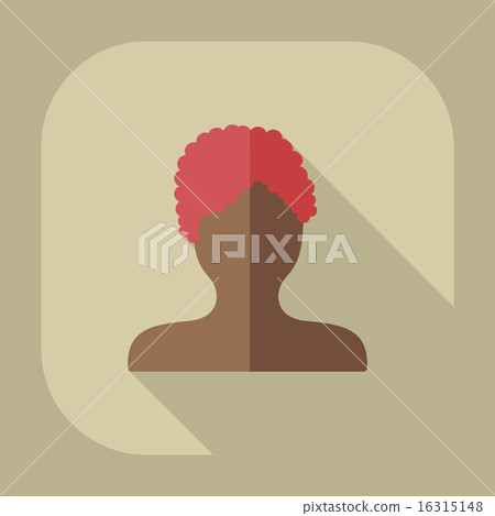 Flat modern design with shadow Man silhouette creative hairstyle 16315148