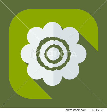 Flat modern design with shadow icon flower - Stock Illustration ...