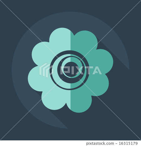 Flat modern design with shadow icon flower - Stock Illustration ...