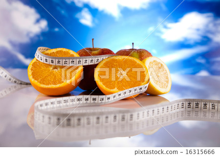 Vegetable, Fruits and fitness, bright colorful Vegetable, Fruits and fitness, bright colorful 16315666