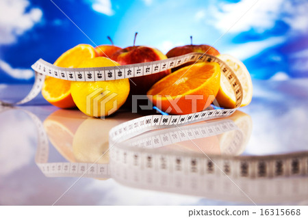 Vegetable, Fruits and fitness, bright colorful Vegetable, Fruits and fitness, bright colorful 16315668