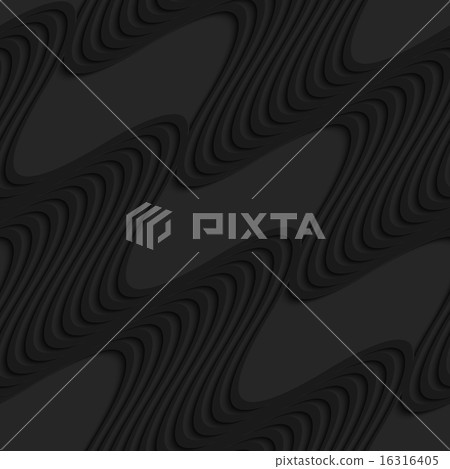 Black 3d diagonal waves 16316405