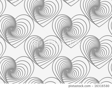 Perforated striped hearts 16316580