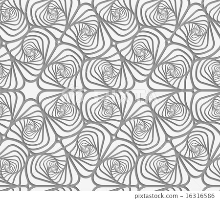 Perforated swirly striped rounded shapes - Stock Illustration [16316586 ...