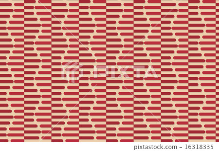 Retro fold red striped hexagons 16318335