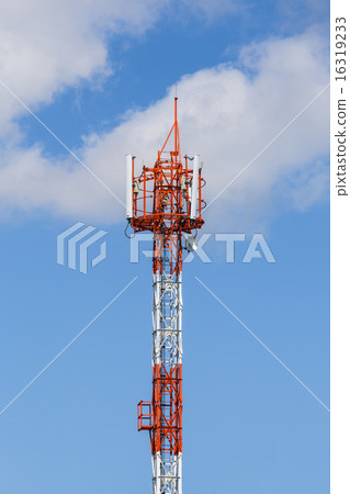 Satellite antenna on the blue sky. Satellite antenna on the blue sky. 16319233