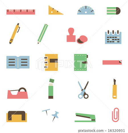 Stationery icon set 16320931