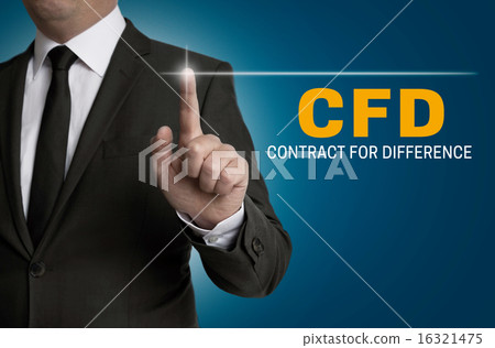 cfd touchscreen is operated by businessman cfd touchscreen is operated by businessman 16321475