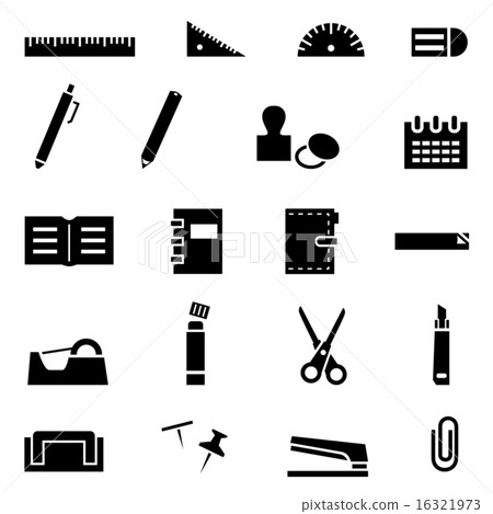 Stationery icon set 16321973