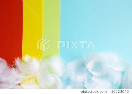 羽毛放在彩色繪圖紙上 羽毛放在彩色繪圖紙上 16323043