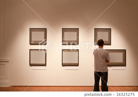 blank frame in art gallery 16325275