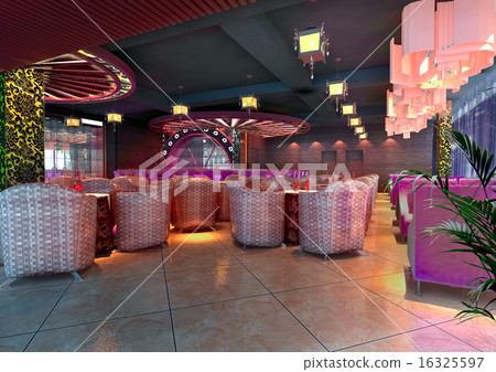 3d modern restaurant 16325597
