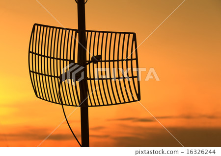 silhouette satellite communication antenna silhouette satellite communication antenna 16326244