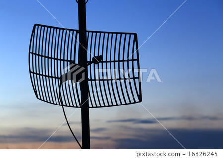 silhouette satellite communication antenna silhouette satellite communication antenna 16326245
