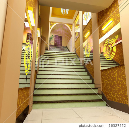 3d futuristic corridor. 3d futuristic corridor. 16327352