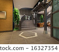 3d futuristic corridor. 16327354