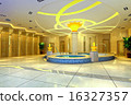 3d public bathrooms of  hall, corridor. 16327357