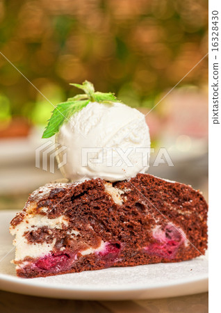 chocolate cake with jam ice cream chocolate cake with jam ice cream 16328430