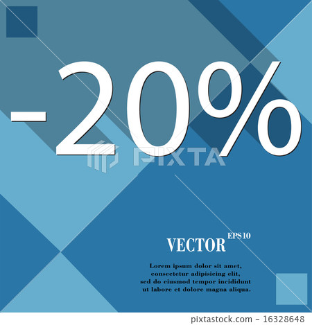 20 percent discount icon symbol Flat modern web de 16328648