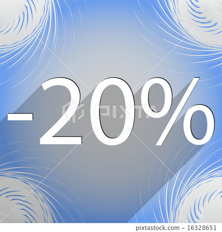 20 percent discount icon symbol Flat modern web de 16328651