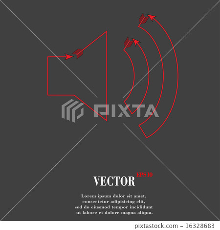 Speaker. Flat modern web button and space for your Speaker. Flat modern web button and space for your 16328683