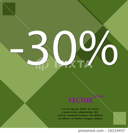 30 percent discount icon symbol Flat modern web de 16329447
